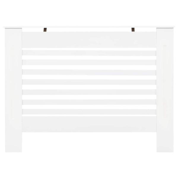 Heizkörperverkleidungen 2 Stk. Weiß 112 x 19 x 81,5 cm MDF