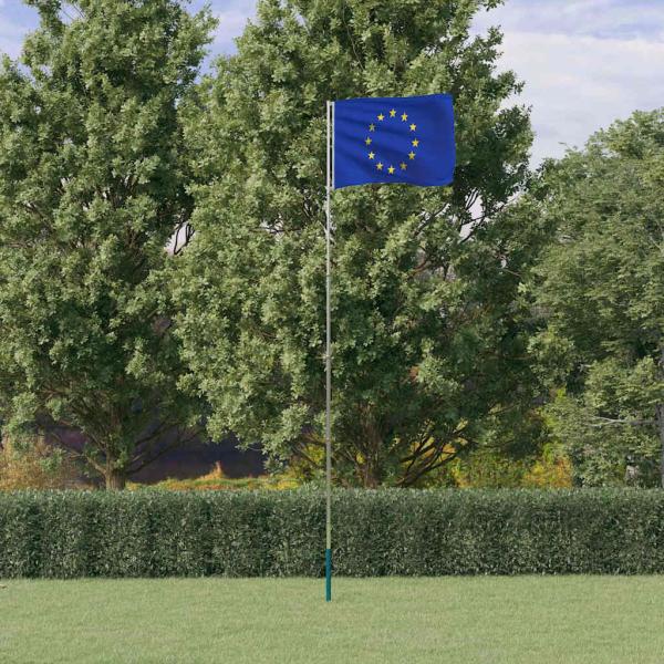 ARDEBO.de - Europaflagge mit Mast 5,5 m Aluminium