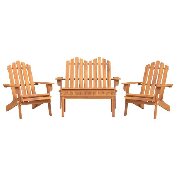 4-tlg. Garten-Lounge-Set Adirondack Massivholz Akazie