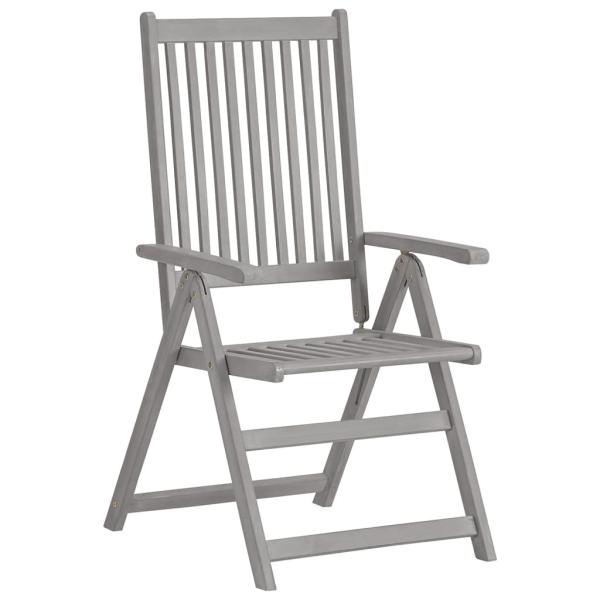 Verstellbare Gartenstühle 4 Stk. mit Auflagen Massivholz Akazie
