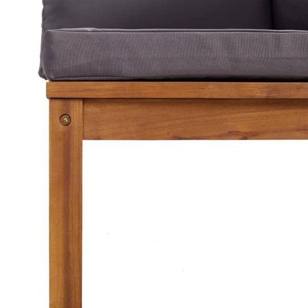 7-tlg. Garten-Lounge-Set mit Auflage Massivholz Akazie