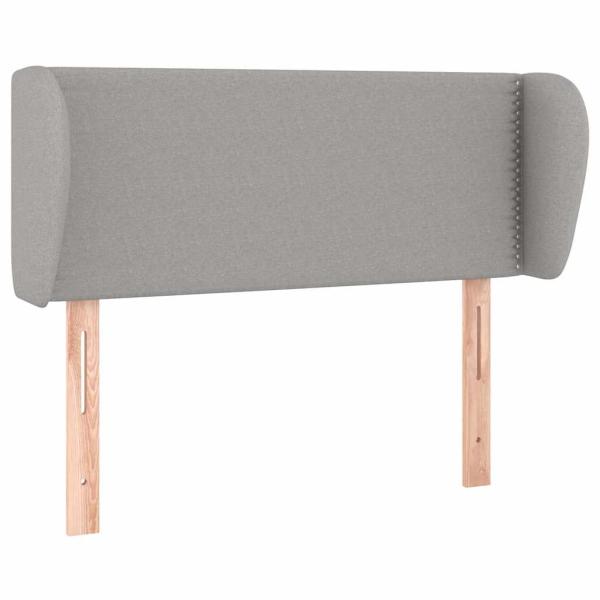 Kopfteil mit Ohren Hellgrau 103x23x78/88 cm Stoff