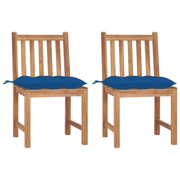 ARDEBO.de - Gartenstühle 2 Stk. mit Kissen Massivholz Teak