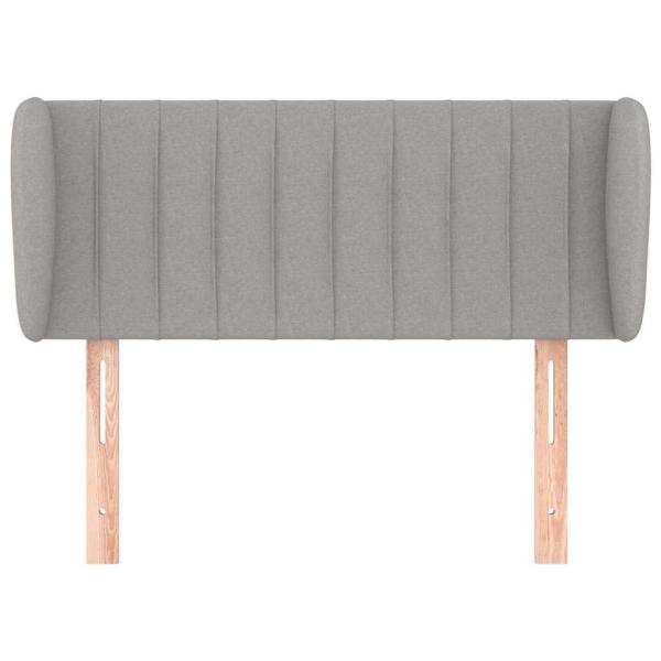 Kopfteil mit Ohren Hellgrau 103x23x78/88 cm Stoff