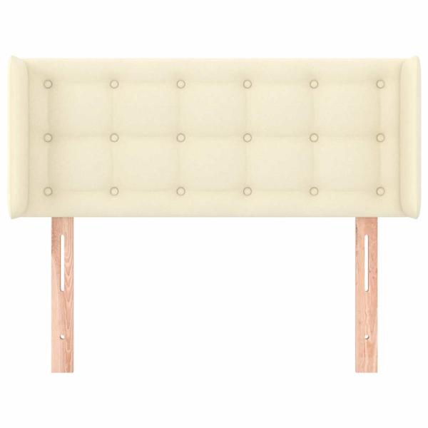 Kopfteil mit Ohren Creme 103x16x78/88 cm Kunstleder