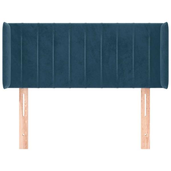 Kopfteil mit Ohren Dunkelblau 103x16x78/88 cm Samt