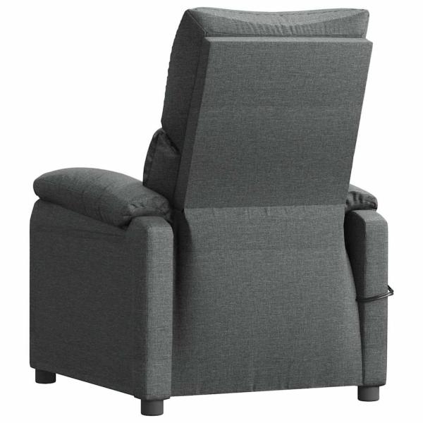 Massagesessel Elektrisch Dunkelgrau Stoff