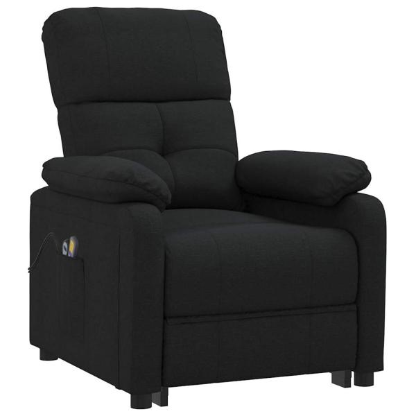Massagesessel Elektrisch Schwarz Stoff