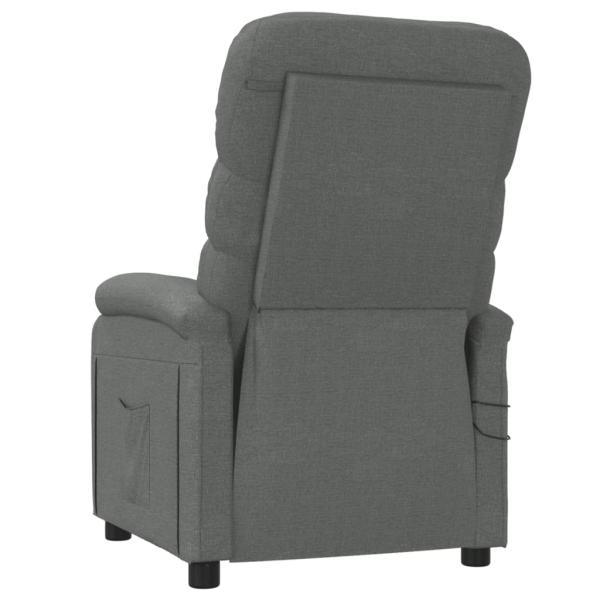 Massagesessel Elektrisch Dunkelgrau Stoff
