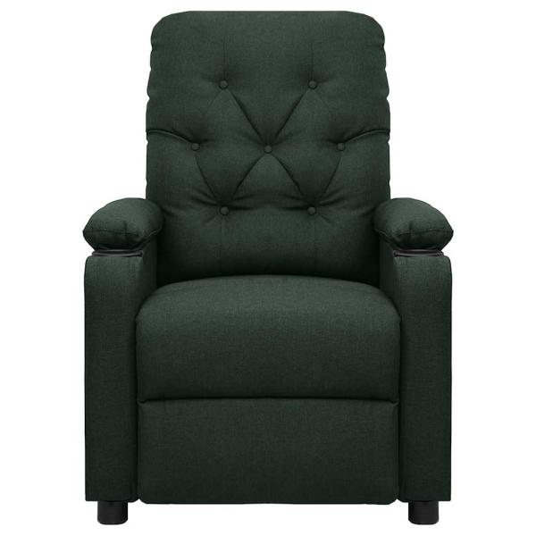 Massagesessel Dunkelgrün Stoff