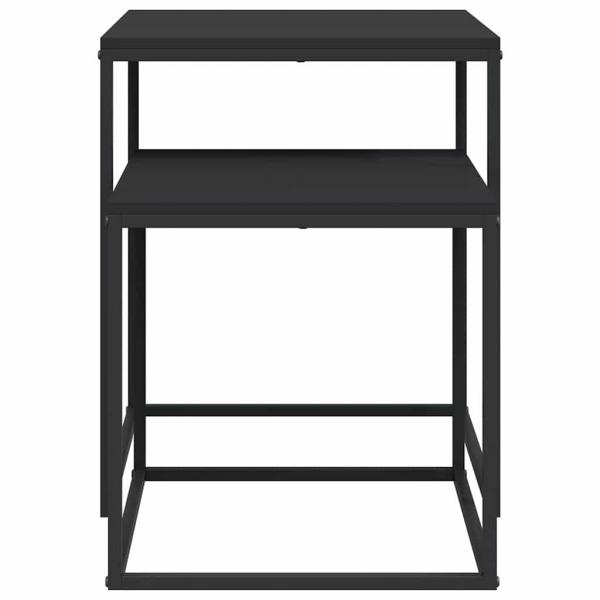 Couchtisch-Set 2-tlg. Holzwerkstoff und Metall
