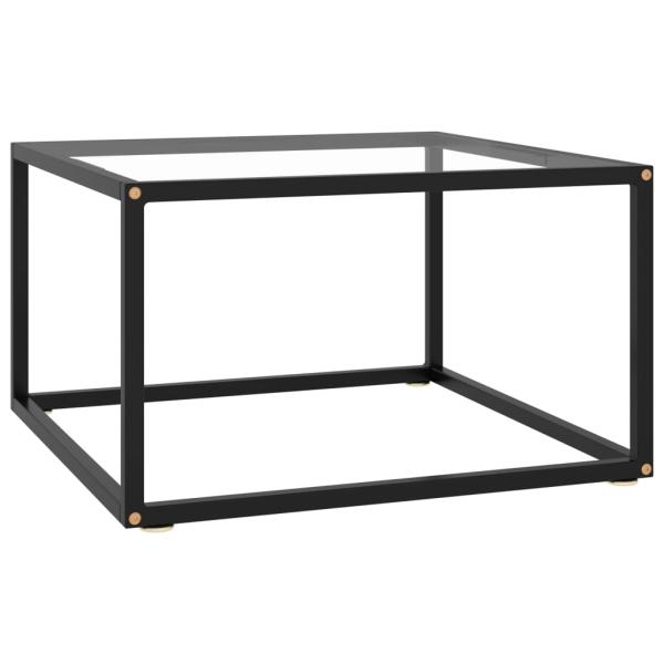 ARDEBO.de - Couchtisch Schwarz mit Hartglas 60x60x35 cm