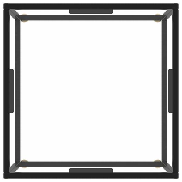 Couchtisch Schwarz mit Hartglas 60x60x35 cm