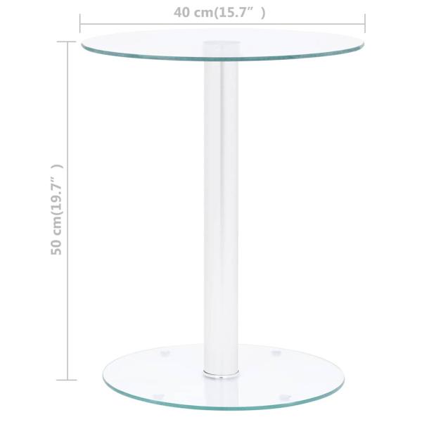 Couchtisch Transparent 40 cm Hartglas