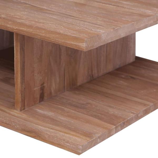 Couchtisch 70 x 70 x 30 cm Massivholz Teak