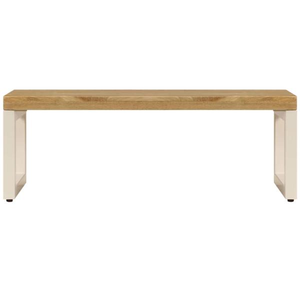 Couchtisch 100x50x35 cm Massivholz Mango und Stahl
