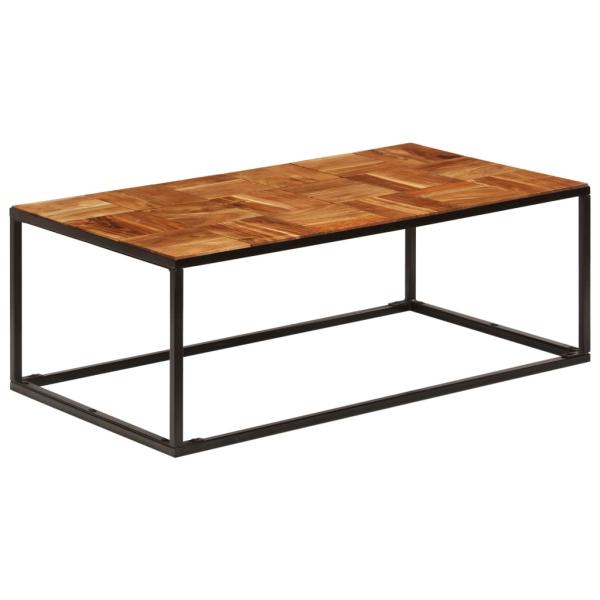 ARDEBO.de - Couchtisch 110x60x40 cm Massivholz Akazie und Stahl