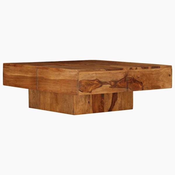 Couchtisch 80x80x30 cm Massivholz Akazie