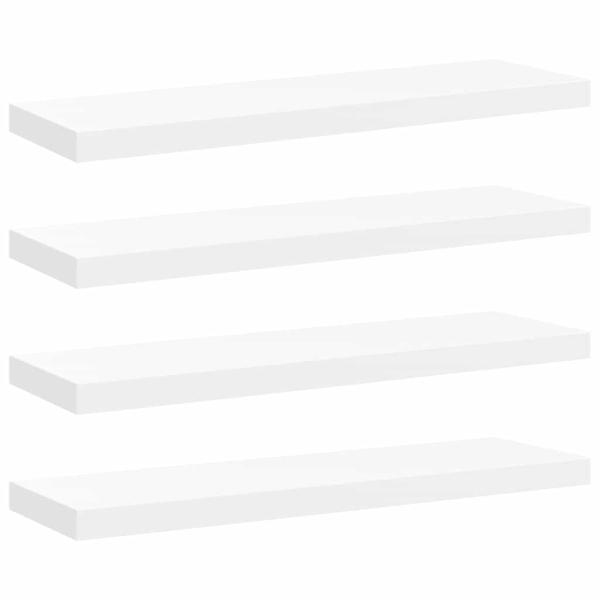 Schweberegale 4 Stk. Weiß 80x23,5x3,8 cm MDF