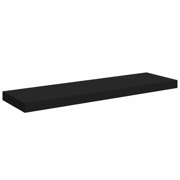 Schweberegal Schwarz 80x23,5x3,8 cm MDF
