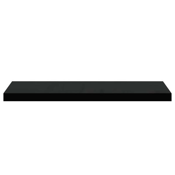 Schweberegal Schwarz 80x23,5x3,8 cm MDF