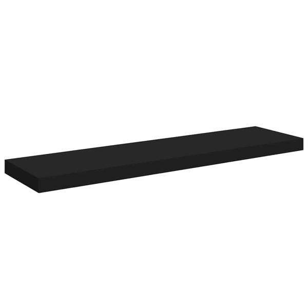 Schweberegale 4 Stk. Schwarz 90x23,5x3,8 cm MDF