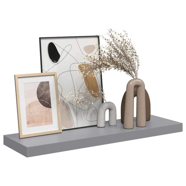 Schweberegal Grau 80x23,5x3,8 cm MDF
