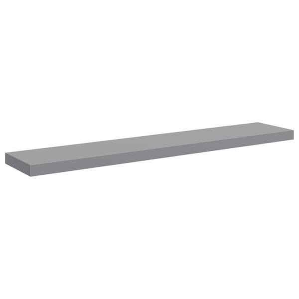 Schwebende Wandregale 2 Stk. Grau 120x23,5x3,8 cm MDF