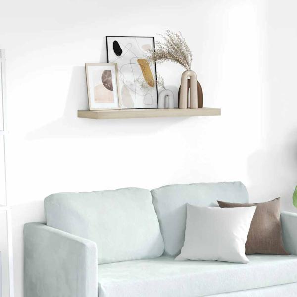 ARDEBO.de - Schweberegal Eiche-Optik 80x23,5x3,8 cm MDF