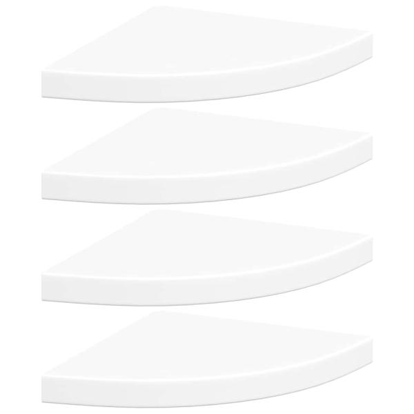 Eck-Schweberegale 4 Stk. Wei? 35x35x3,8 cm MDF