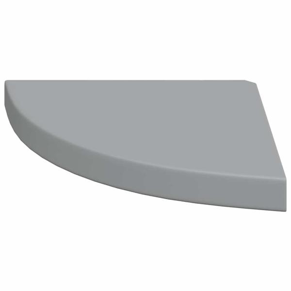 Eck-Schweberegale 4 Stk. Grau 35x35x3,8 cm MDF