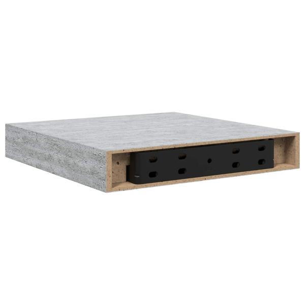Schweberegale 4 Stk. Betongrau 23x23,5x3,8 cm MDF