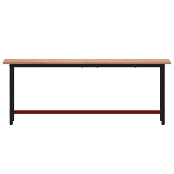 Werkbank 220x55x81,5 cm Massivholz Buche und Metall