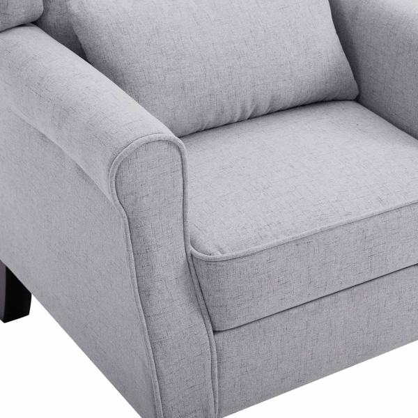 Sessel Hellgrau Stoff