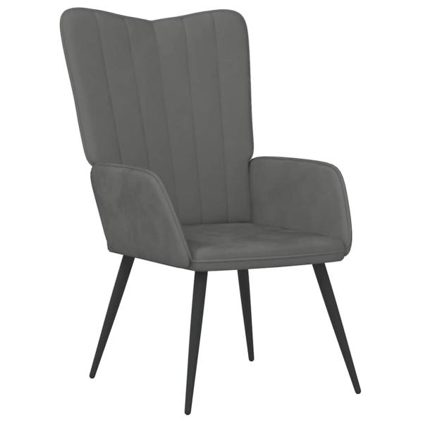 Relaxsessel Dunkelgrau Samt