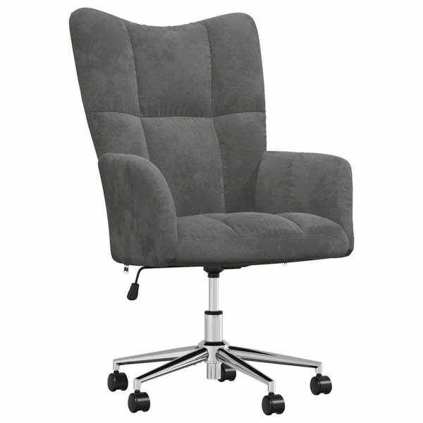 Relaxsessel Dunkelgrau Samt
