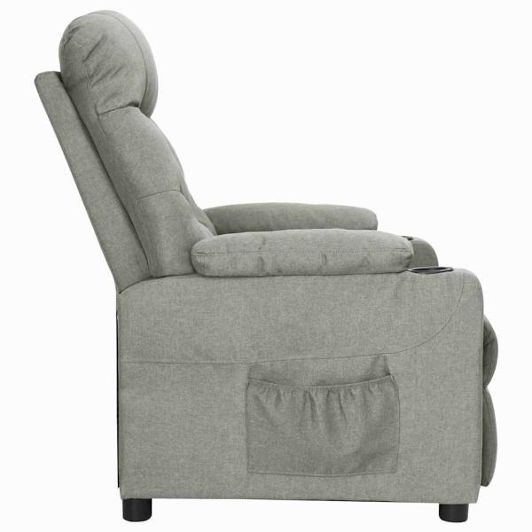 Relaxsessel Hellgrau Stoff