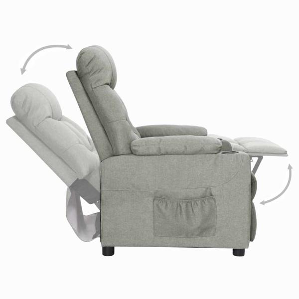Relaxsessel Hellgrau Stoff