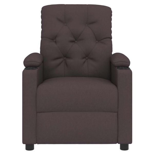 Relaxsessel Dunkelbraun Stoff