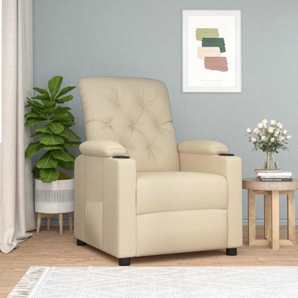 ARDEBO.de - Relaxsessel Creme Stoff