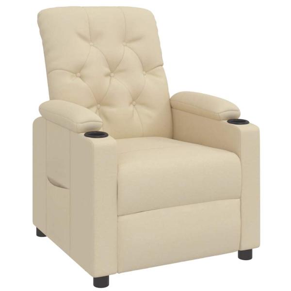 Relaxsessel Creme Stoff