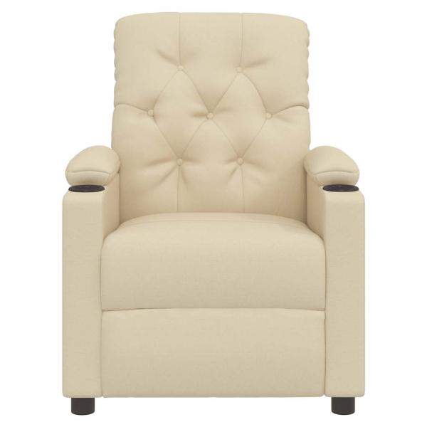 Relaxsessel Creme Stoff