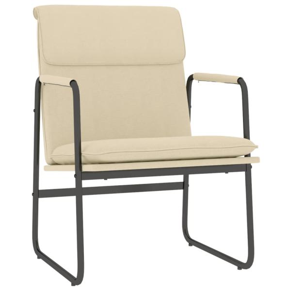 Loungesessel Creme 55x64x80 cm Stoff