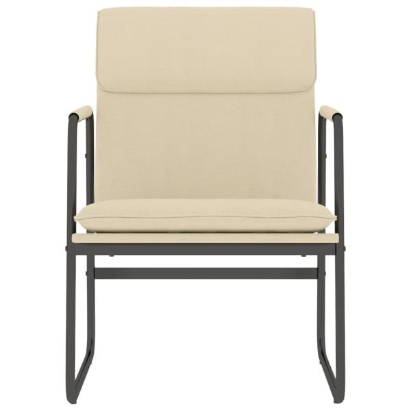 Loungesessel Creme 55x64x80 cm Stoff