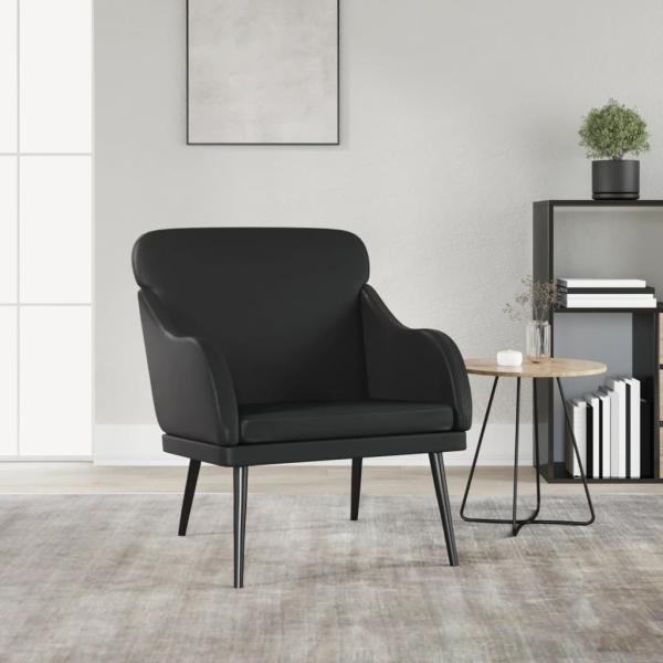 ARDEBO.de - Sessel Schwarz 63x76x80 cm Kunstleder