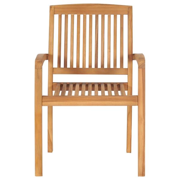 Gartenstühle 2 Stk. mit Weinroten Kissen Massivholz Teak