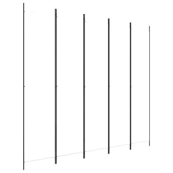 5-tlg. Paravent Weiß 250x220 cm Stoff