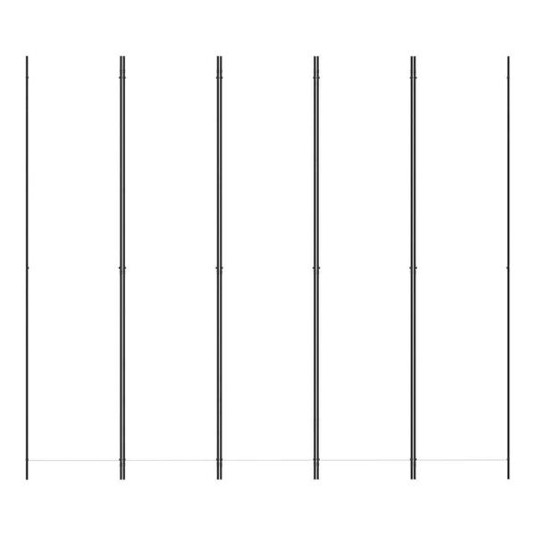 5-tlg. Paravent Weiß 250x220 cm Stoff
