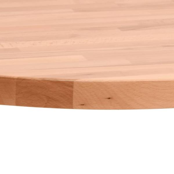 Tischplatte Ø60x1,5 cm Rund Massivholz Buche