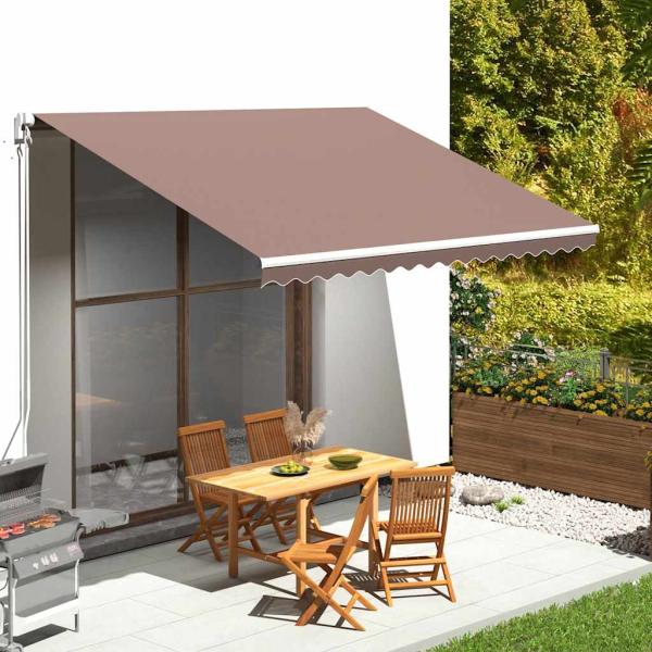 ARDEBO.de - Ersatzstoff für Markise Braun 400x300 cm Polyester